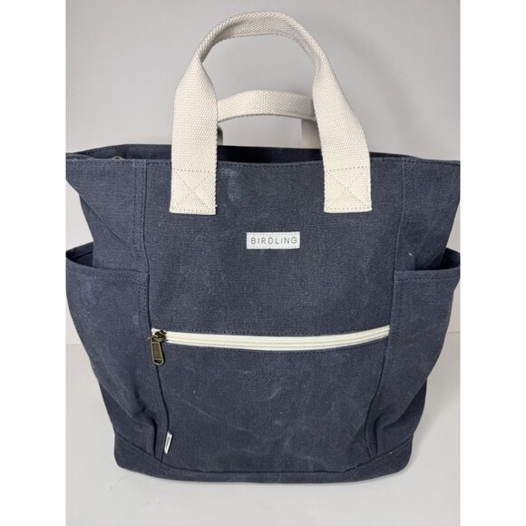 Birdling Washed Blue Gray Backpacker Canvas Diaper Bag Carry All Backpack - Picture 1 of 14